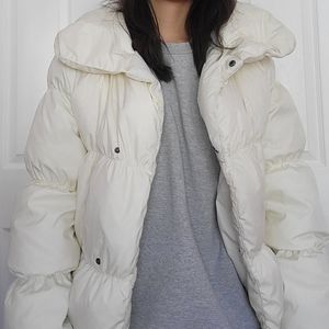 White puffy coat